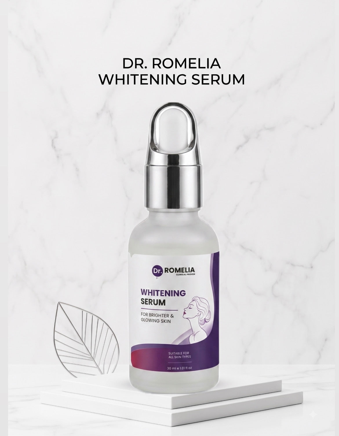 Dr. Romelia Whitening Serum — Brightening Face Serum for Dark Spots & Even Tone (30ml)